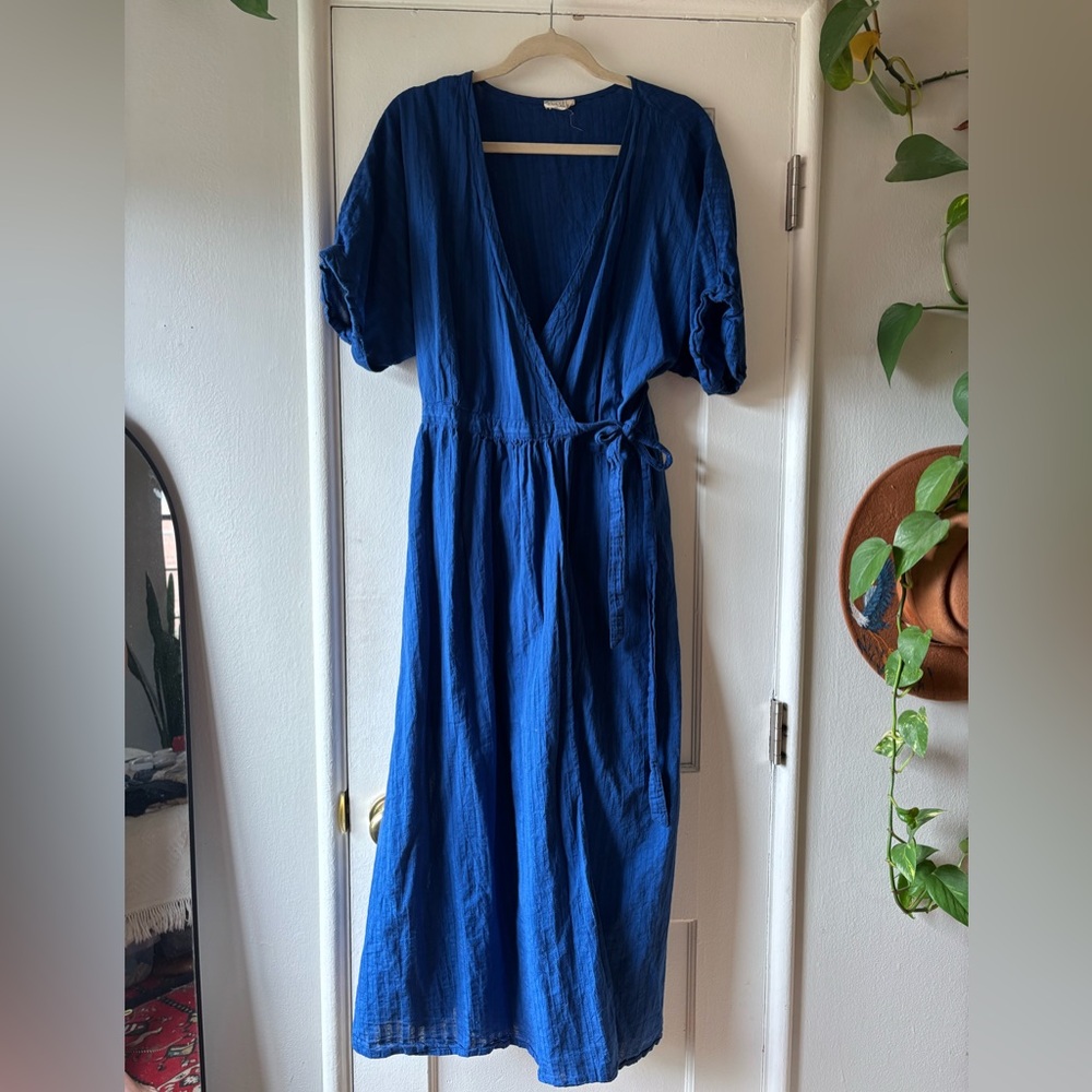 SOLD Curator SF Blue Ansilee Wrap Dress
